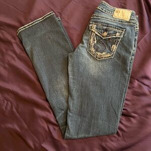 Silver Jeans Aiko Fluid Midrise Bootcut Size 29 Length 35 Decorative Stitching